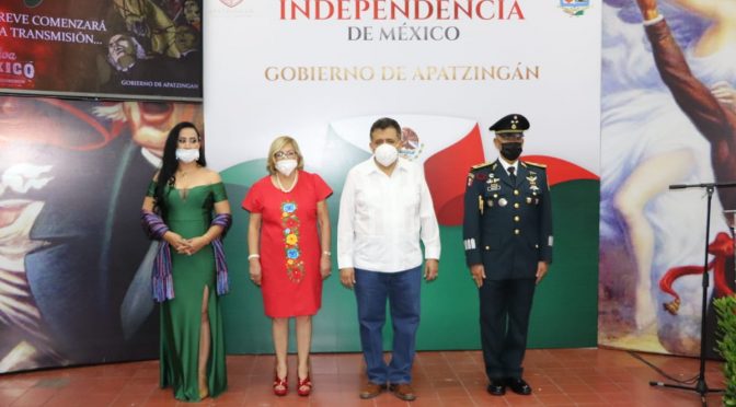 Con ceremonia virtual, Apatzingán conmemora 210 Aniversario de la Independencia de México